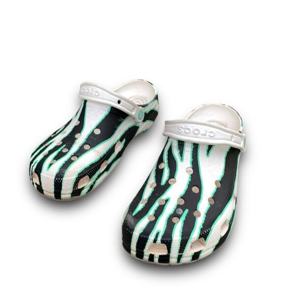 Crocs Ron English Party Animal Zebra White Classic Clog Size 10 Women’s 12 - Picture 5 of 14